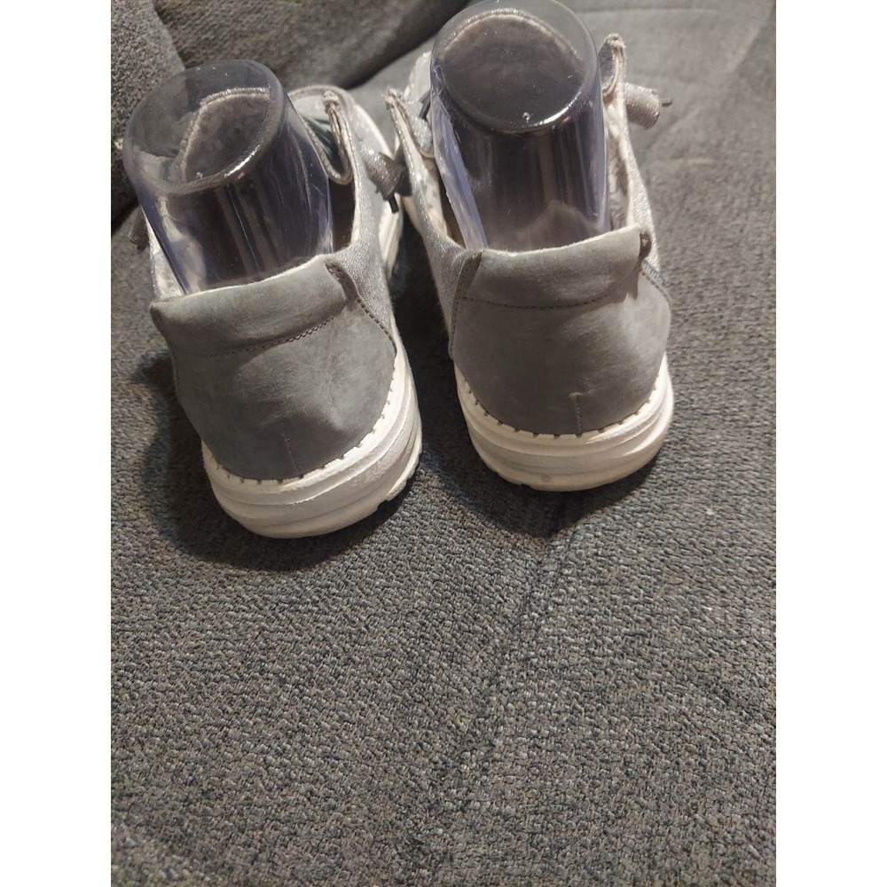 Hey Dude Wendy Metallic Silver Sparkle Shoes Rose Gold Size W9 Slip Ons Y2K - Picture 5 of 11